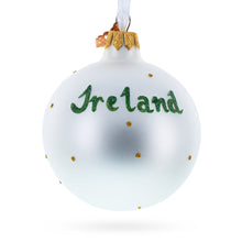 Load image into Gallery viewer, Flag of Ireland Glass Ball Christmas Ornament 3.25 Inches