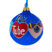 Load image into Gallery viewer, Social Networks Glass Ball Christmas Ornament 3.25 Inches