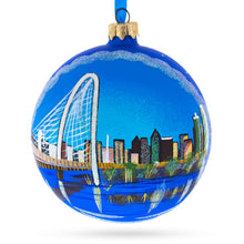 Load image into Gallery viewer, Dallas, Texas Glass Ball Christmas Ornament 4 Inches