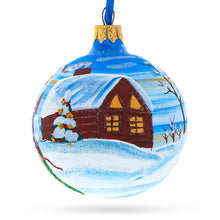 Load image into Gallery viewer, Santa with Bag of Gifts Glass Ball Christmas Ornament 3.25 Inches
