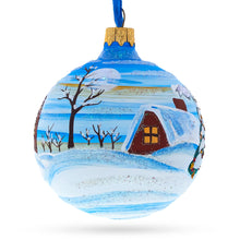 Load image into Gallery viewer, Santa with Bag of Gifts Glass Ball Christmas Ornament 3.25 Inches