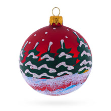 Load image into Gallery viewer, Cat in Chimney Glass Ball Christmas Ornament 3.25 Inches