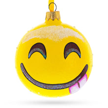 Load image into Gallery viewer, Indulging in Delight Savoring Delicious Food Glass Ball Christmas Ornament 3.25 Inches