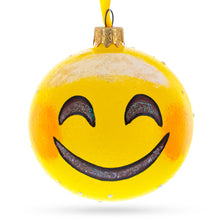 Load image into Gallery viewer, Radiant Smiling Facial Expressions Glass Ball Christmas Ornament 3.25 Inches