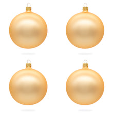 Load image into Gallery viewer, Set of 4 Rose Gold Glass Ball Ornaments 4 Inches