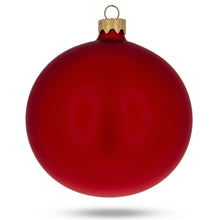Load image into Gallery viewer, Set of 4 Red Matte Glass Ball Christmas Ornaments 4 Inches