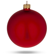 Load image into Gallery viewer, Set of 4 Red Matte Glass Ball Christmas Ornaments 4 Inches