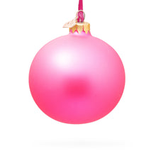 Load image into Gallery viewer, Set of 6 Solid Pink Glass Ball Christmas Ornaments 3.25 Inches