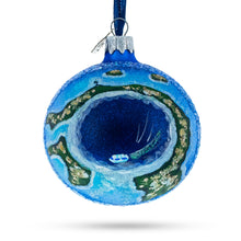 Load image into Gallery viewer, The Great Blue Hole, Belize Glass Ball Christmas Ornament 3.25 Inches