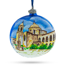 Load image into Gallery viewer, Mission San Jose, San Antonio, Texas Glass Ball Christmas Ornament 4 Inches