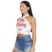 Load image into Gallery viewer, Kansas Jayhawks White Multi Way Bandeau Top