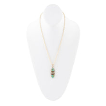 Load image into Gallery viewer, Labradorite and Turquoise Pendant Necklace