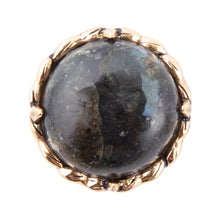 Load image into Gallery viewer, Black Labradorite and Golden Statement Ring