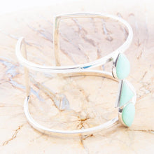 Load image into Gallery viewer, Lahana Green Chrysoprase Sterling Silver Statement Cuff Bracelet