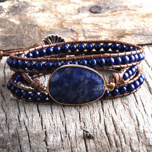 Load image into Gallery viewer, Lapis Lazuli Intuitive Communication Boho Bracelet