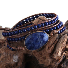 Load image into Gallery viewer, Lapis Lazuli Intuitive Communication Boho Bracelet