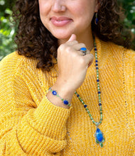 Load image into Gallery viewer, Blue Lapis and Sterling Silver Marquis Ring