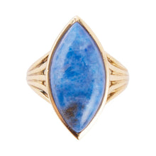 Load image into Gallery viewer, Blue Lapis Golden Spark Ring