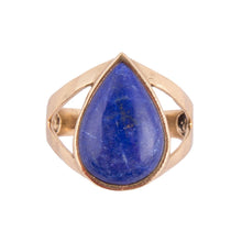 Load image into Gallery viewer, Lapis Teardrop Ring - Bronze