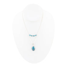 Load image into Gallery viewer, Layered Blue Apatite and Sterling Silver Necklace
