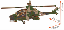 Load image into Gallery viewer, Apache Helicopter Model Kit - Wooden Laser-Cut 3D Puzzle (82 Pcs)
