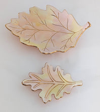 Load image into Gallery viewer, Watercolor Leaf Trays with 22K Gold Accents