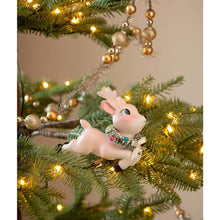 Load image into Gallery viewer, Leaping High Pink Reindeer Clip Ornament by Bethany Lowe