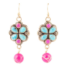 Load image into Gallery viewer, Legacy Pink Agate Golden Drop Earrings