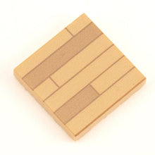 Load image into Gallery viewer, Hardwood Flooring (Light) / Basketball Court 2x2 Tile made using LEGO parts -B3 Customs