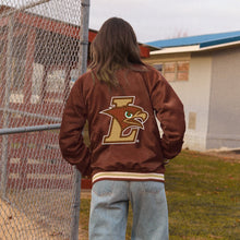 Load image into Gallery viewer, Lehigh Satin Letterman Bomber Jacket