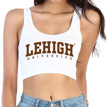 Load image into Gallery viewer, Lehigh White Crop Tank Top