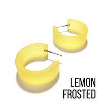 Load image into Gallery viewer, Wide Classic Frosted Hoop Earrings - Clara