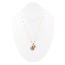 Load image into Gallery viewer, Leo - Zodiac Gray Labradorite Golden Charm Necklace