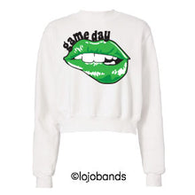 Load image into Gallery viewer, Game Day Lips Cropped Sweatshirt