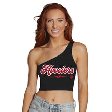 Load image into Gallery viewer, Indiana Hoosiers Black One Shoulder Top