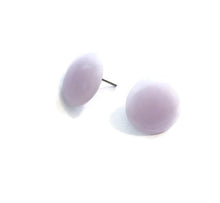 Load image into Gallery viewer, Lavender Matte Marbled Disc Stud Earrings