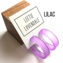 Load image into Gallery viewer, Portland Frosted Lucite Hoop Earrings