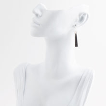 Load image into Gallery viewer, Line Black Onyx Sterling Silver Drop Earrings