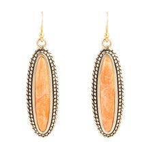 Load image into Gallery viewer, Linear Orange Coral Earring