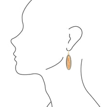 Load image into Gallery viewer, Linear Orange Coral Earring