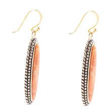 Load image into Gallery viewer, Linear Orange Coral Earring