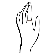 Load image into Gallery viewer, Linear Ring - Black Mother of Pearl