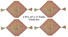 Load image into Gallery viewer, DaDa Bedding Set of 4-Pieces Nature Garden Floral Roses Tapestry Table Dining Cloth Runner Set - 13" x 17" (10072)