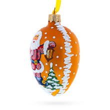 Load image into Gallery viewer, Santa With Lantern Glass Christmas Ornament 4 Inches