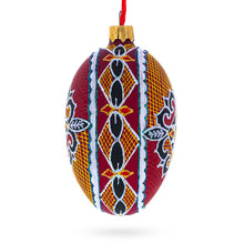 Load image into Gallery viewer, Four Leaves Ukrainian Egg Glass Ornament 4 Inches