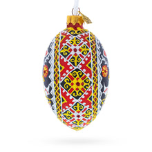 Load image into Gallery viewer, Two Roosters Ukrainian Glass Egg Ornament 4 Inches