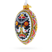 Load image into Gallery viewer, Two Roosters Ukrainian Glass Egg Ornament 4 Inches