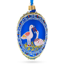 Load image into Gallery viewer, Storks Family Glass Egg Ornament 4 Inches