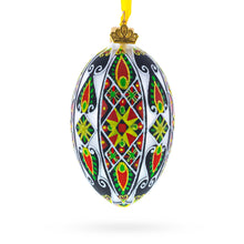 Load image into Gallery viewer, Traditional Ukrainian Pysanka Glass Egg Ornament 4 Inches