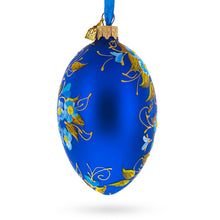 Load image into Gallery viewer, Multi Color Flowers Glass Egg Ornament 4 Inches